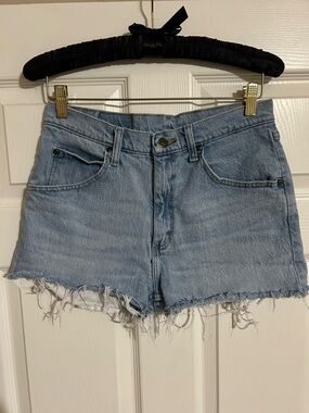 Vintage Wrangler Blue Jean Distressed Cut Offs Dukes Shorts y2k 90s Western